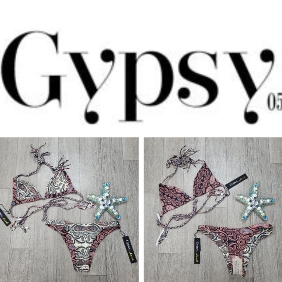 NEW W TAGS-  Gypsy ‘05 Reversible Swim Set - Picture 2 of 5